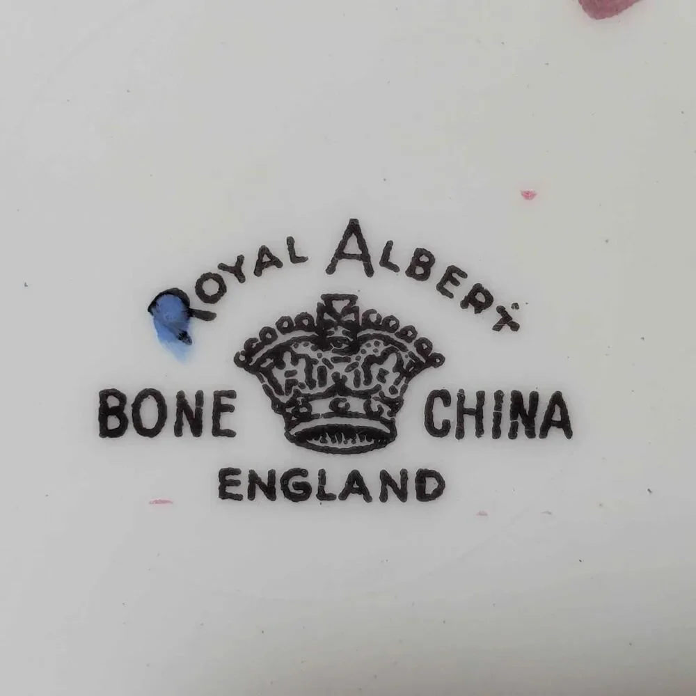 Royal Albert Teacup and Saucer Blue Pansy Vintage